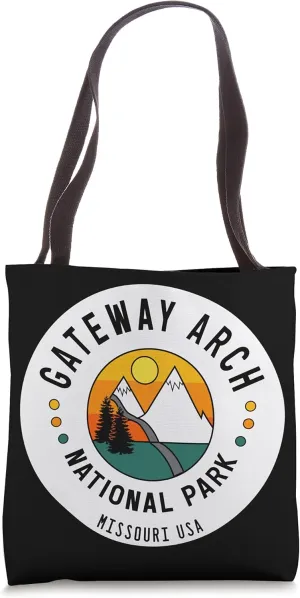 Graphic Gateway Arch Missouri National Park Tote Bag
