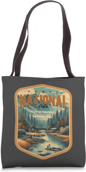 Great Smoky Mountains National Park Vintage Hexagonal Poster Tote Bag