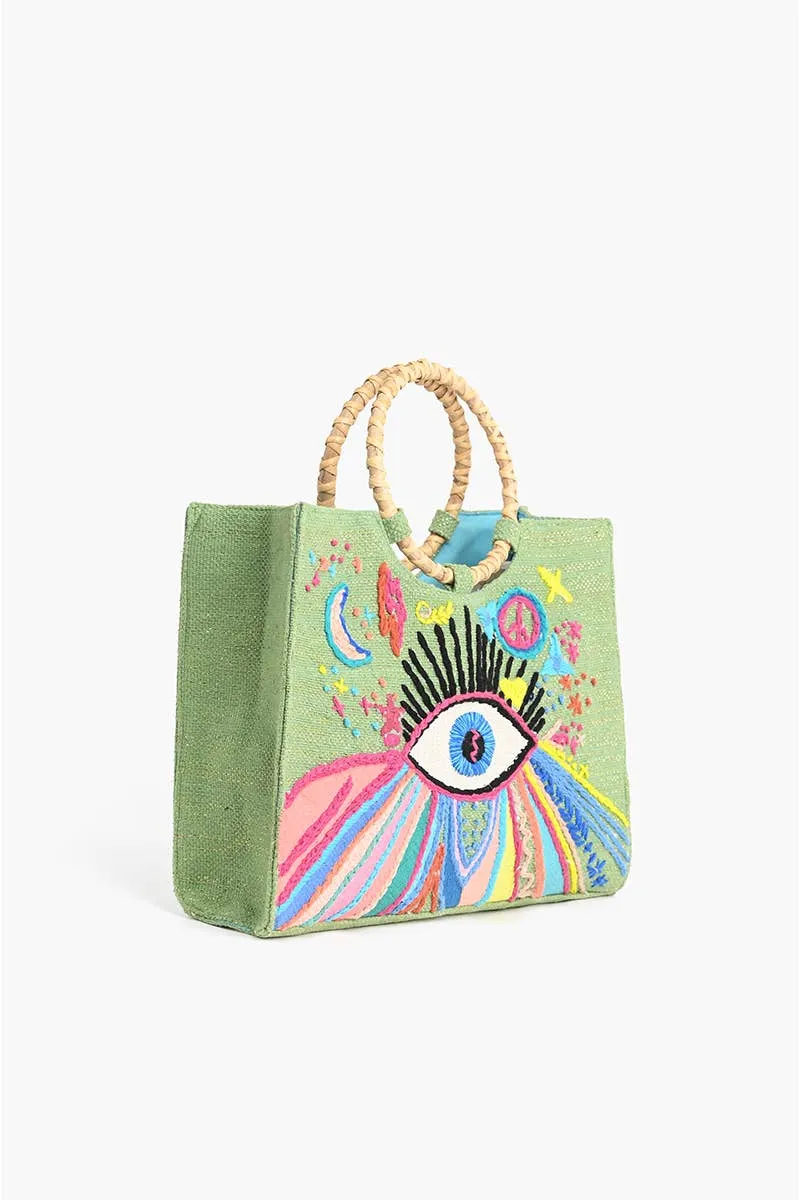 Groovy Evil Eye Mini tote