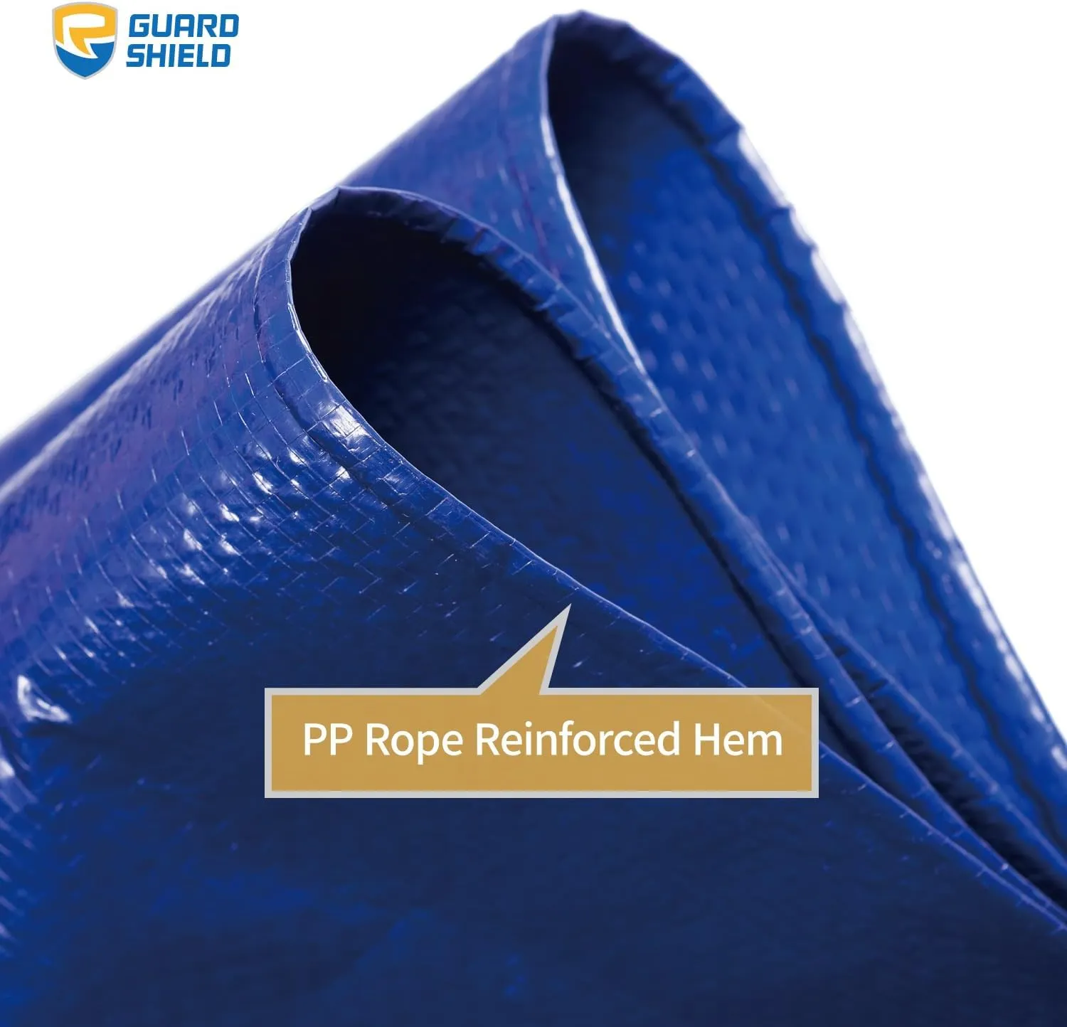 GUARD SHIELD Camping Tarp Waterproof Blue/Silver 12x20 Feet Multi Purpose Rain Tarps Tent Cover Ourdoor 8mil
