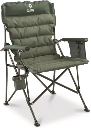 Guide Gear Oversized XL Comfort Padded Mammoth Camping Chair; Includes Carry Bag, Portable, Folding, Large Camp Lounge Chairs for Outdoor, Adults, Men and Women, Heavy-Duty 500-Pound Capacity