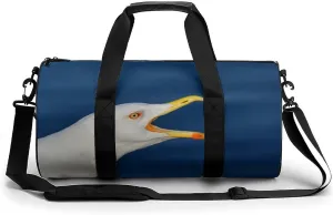 Gym Bag for Men Women Lightweight Sports Duffle Bag with Multiple Compartments Cylindrical Gym Bag for Fitness Travel And Outdoor Activities Ater Resistant Yoga Bag Training Bag Gull