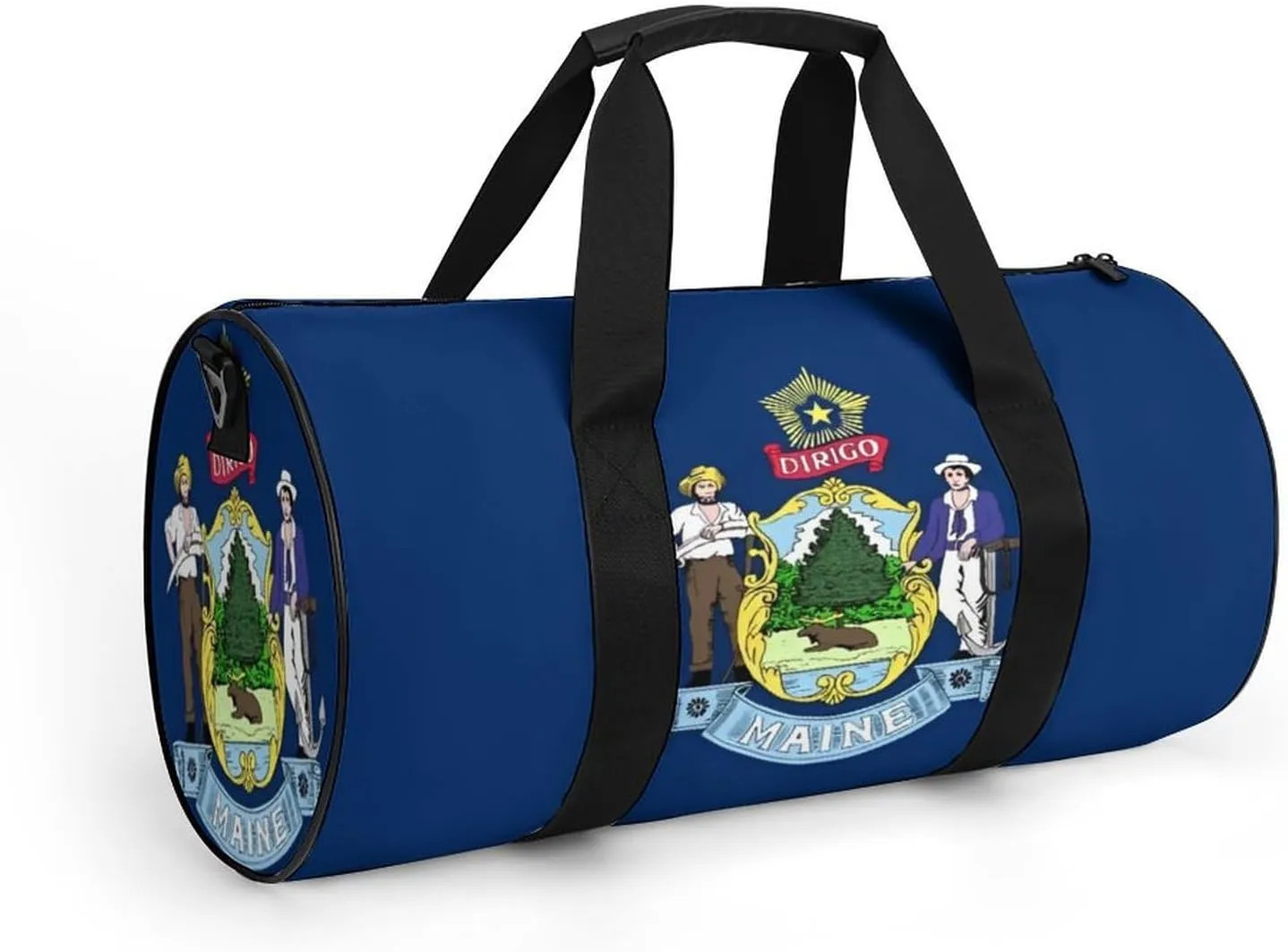 Gym Bag for Men Women Lightweight Sports Duffle Bag with Multiple Compartments Cylindrical Gym Bag for Fitness Travel And Outdoor Activities Ater Resistant Yoga Bag Training Bag Maine Crest