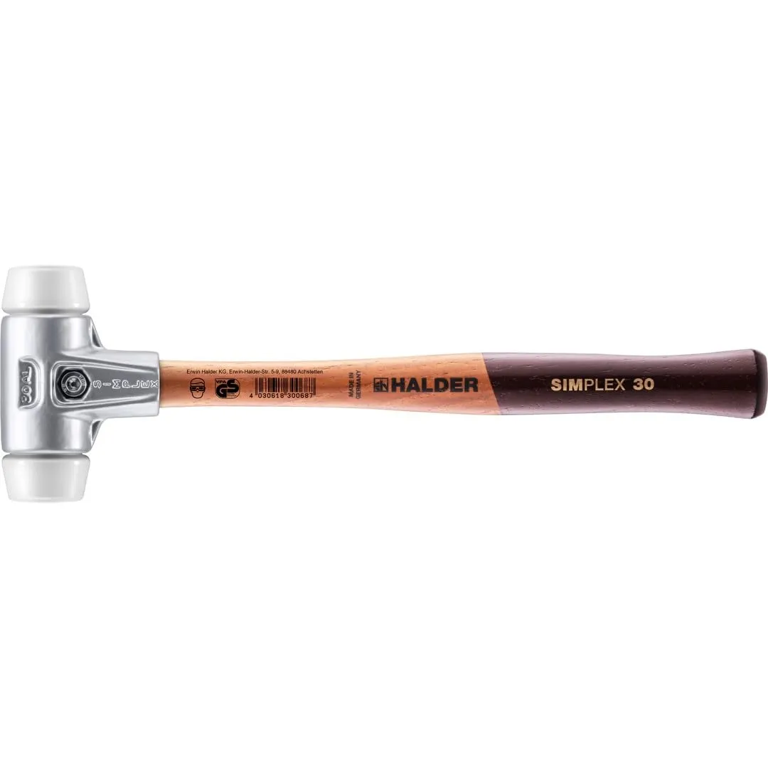 Halder USA - Simplex Mallet with Superplastic Inserts (3107.03) , White