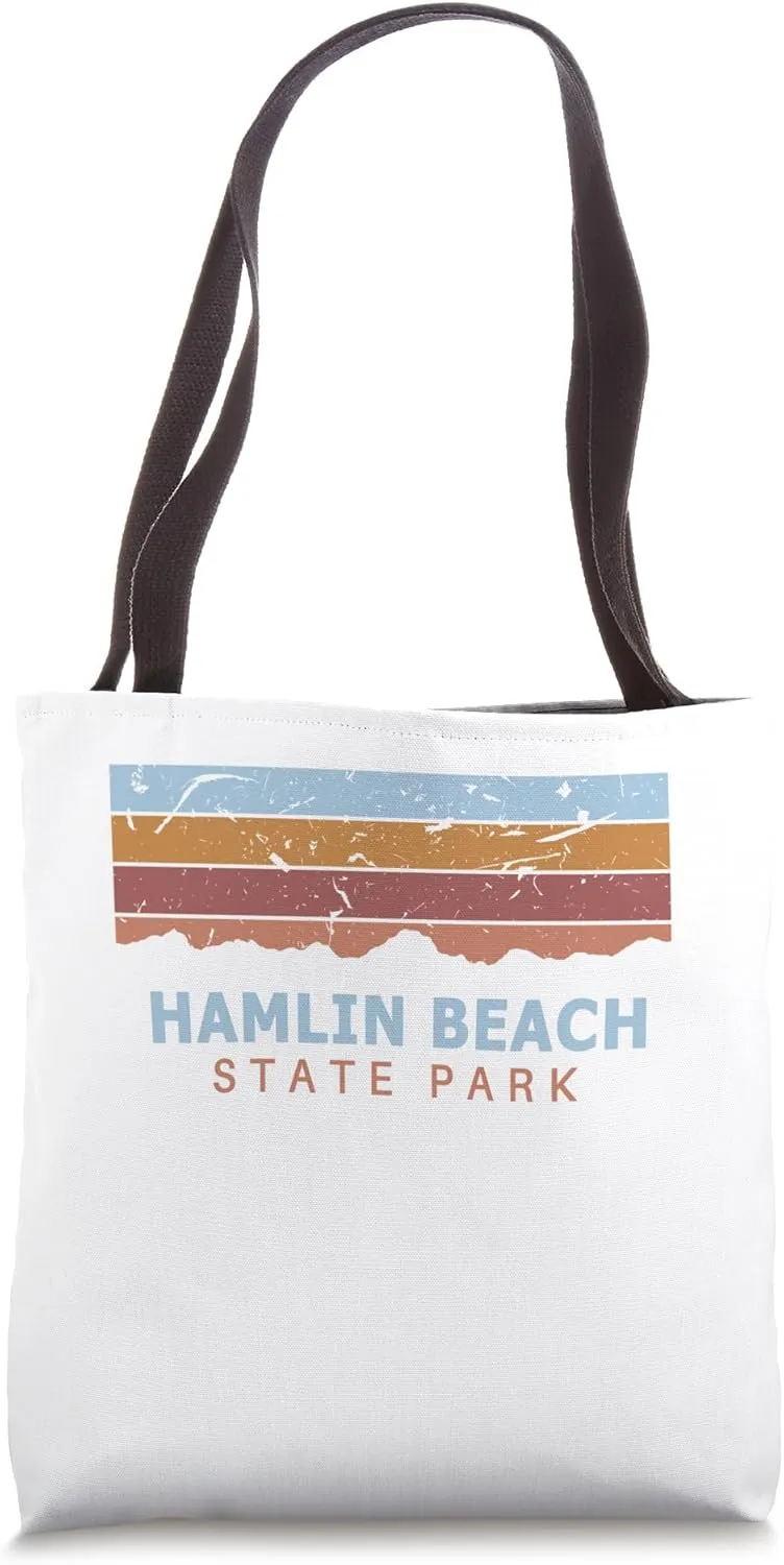 Hamlin Beach State Park New York Retro Cool Tote Bag