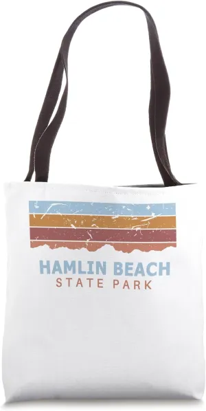 Hamlin Beach State Park New York Retro Cool Tote Bag