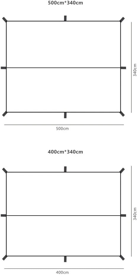 Hammock Rain Fly Tent Camping Tarp, Outdoor Canopy Hammock Rain Fly Sunscreen Camping Shelter for Camping, Travel, Outdoor, Hammocks(500 * 340cm)