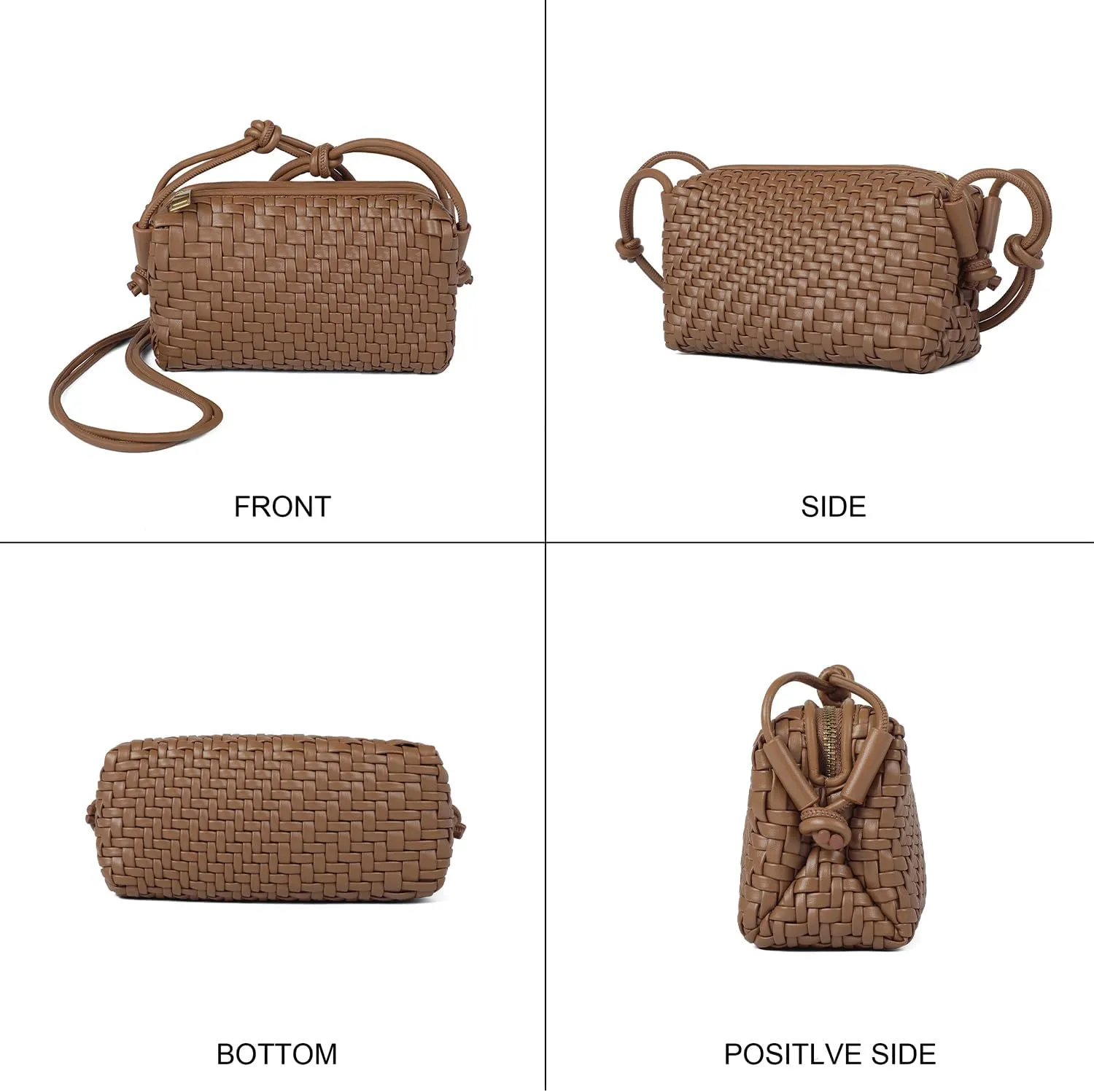 Handwoven Crossbody Bag for Women, Shoulder Purse with Adjustable Strap Lightweight Summer Festival Bag Gift