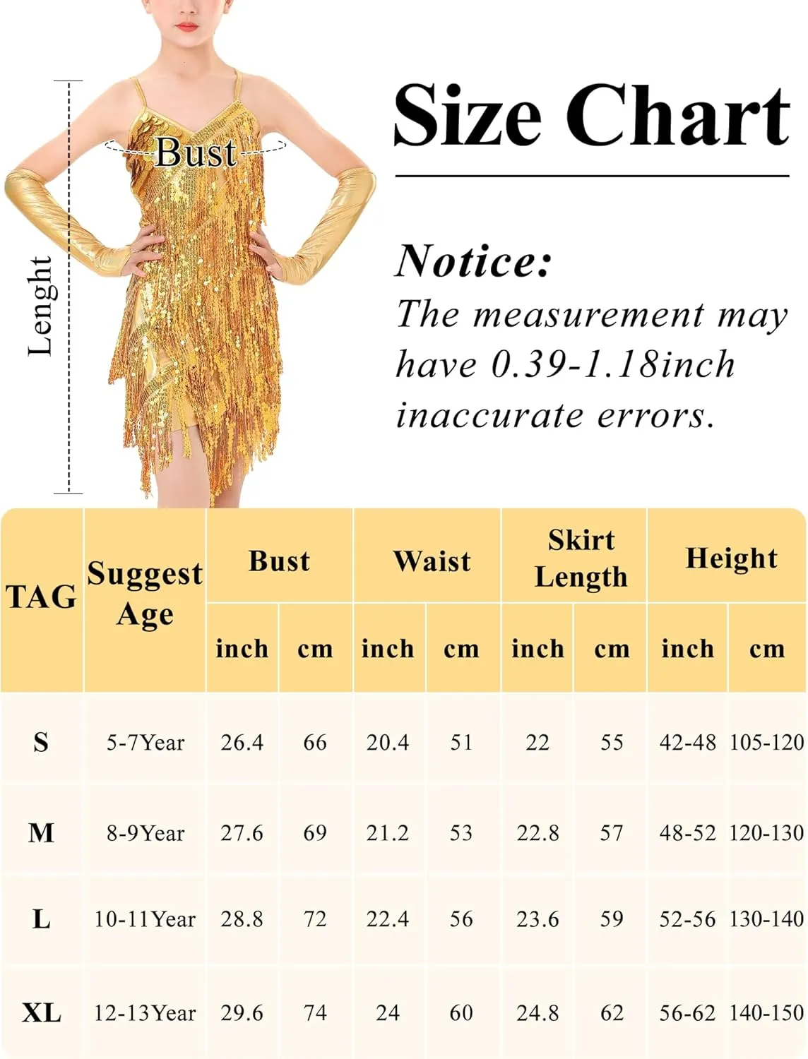 Happy Cherry Dance Costumes for Girls Sequin Fringe Latin Jazz Dance Dress with Sleeves Kids Sparkly Tassel Swift Outfit