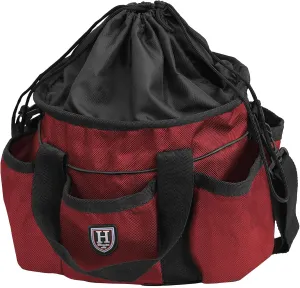 Harrison Howard Premium Multipurpose Durable Horse Grooming Organizer Bag Cleaning Supply Tote Bag-Ruby Red