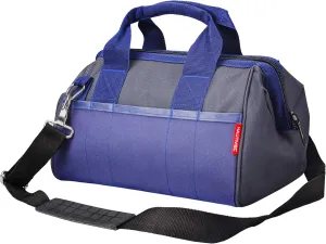 HAUTMEC Sturdy Waterproof Wide Mouth Tool Bag 12 Inch, Multi-pocket Folding Tote Bag, Strengthened Base HT0074-TB
