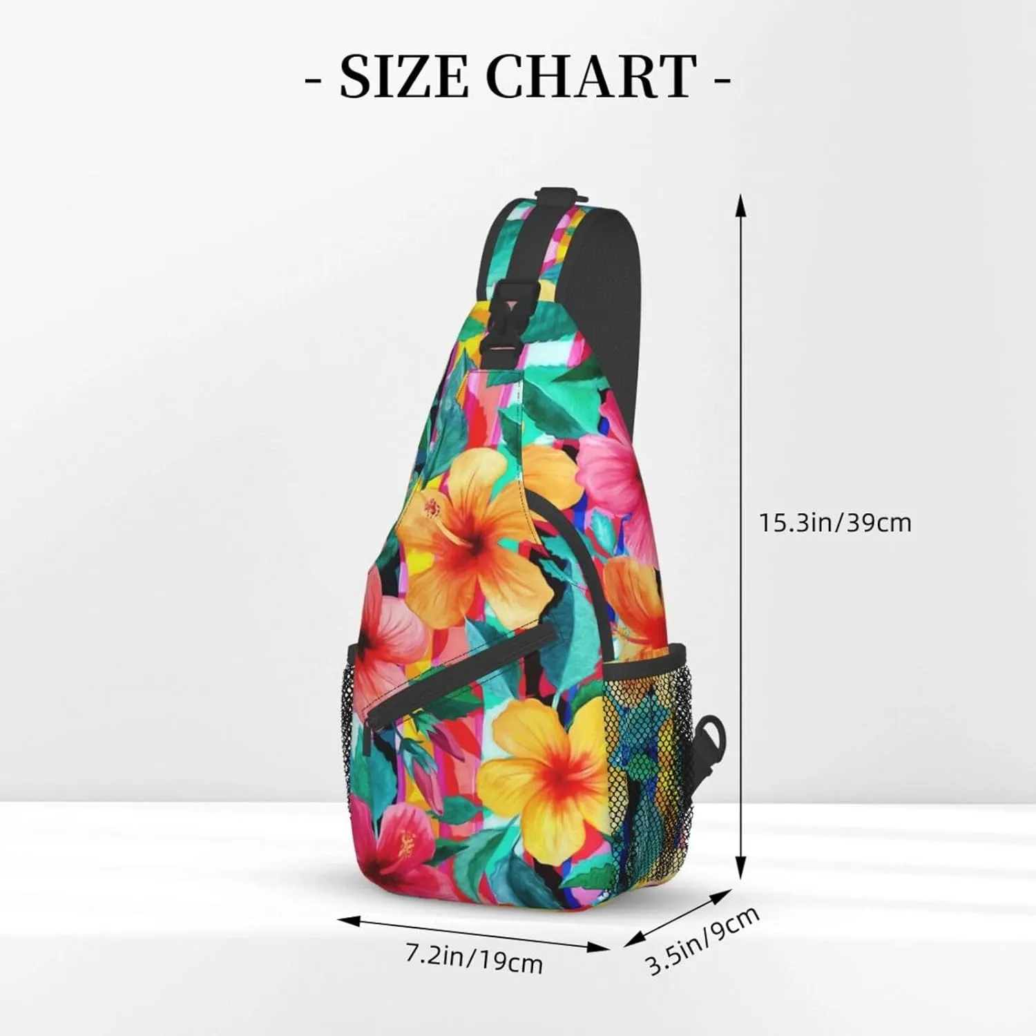 Hawaii Hawaiian Sling Bag,Multipurpose Crossbody Backpack Shoulder Chest Bag for Women Men Travel Hiking Daypack