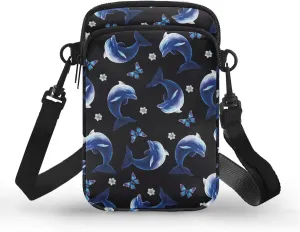 Hawaiian Tribal Small Crossbody Bags for Women Cell Phone Bag Purse, Sea Turtle Zipper Sling Purses Shoulder Bag