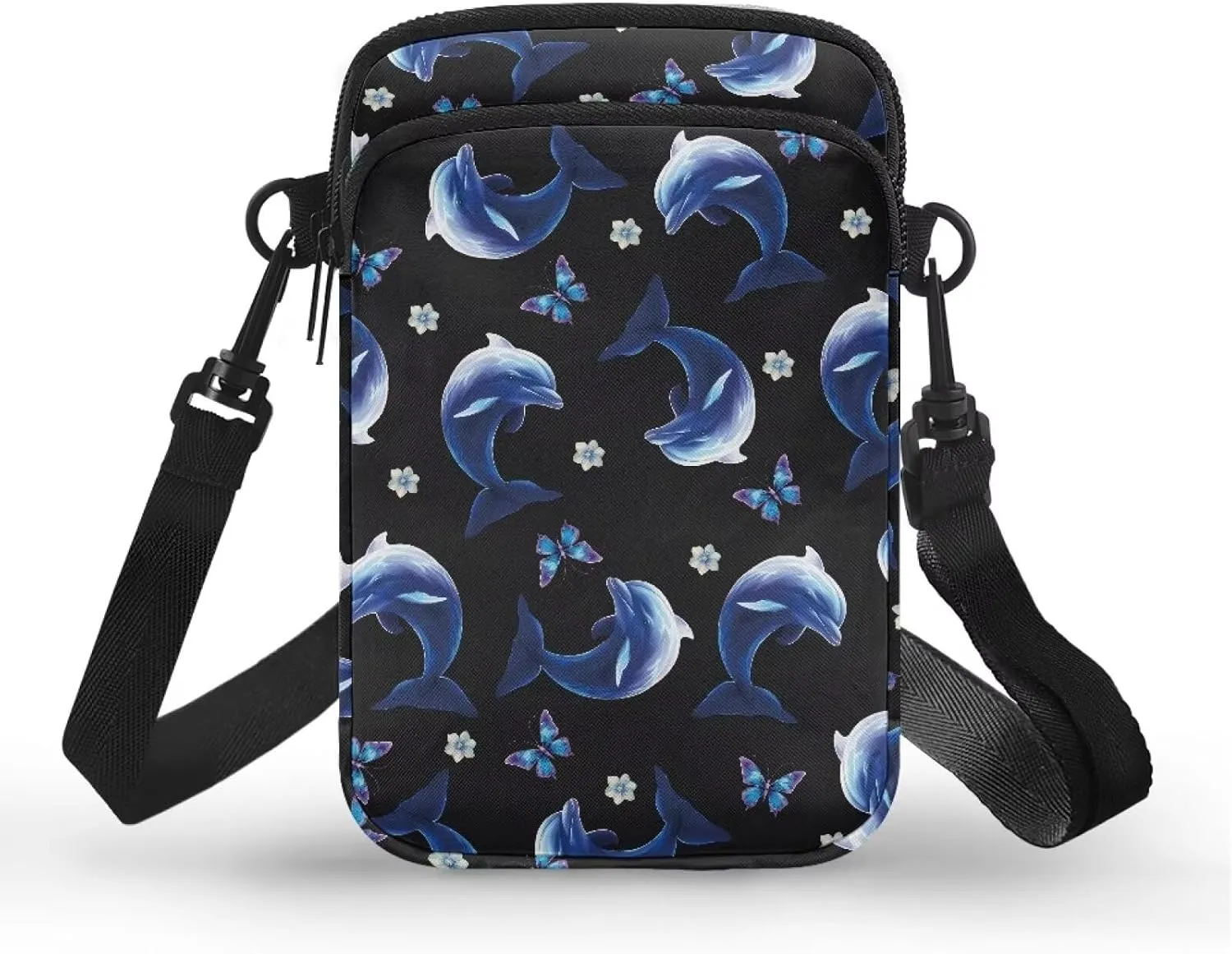Hawaiian Tribal Small Crossbody Bags for Women Cell Phone Bag Purse, Sea Turtle Zipper Sling Purses Shoulder Bag
