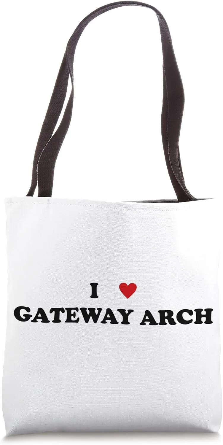 Heart USA National Park I Love Gateway Arch Tote Bag