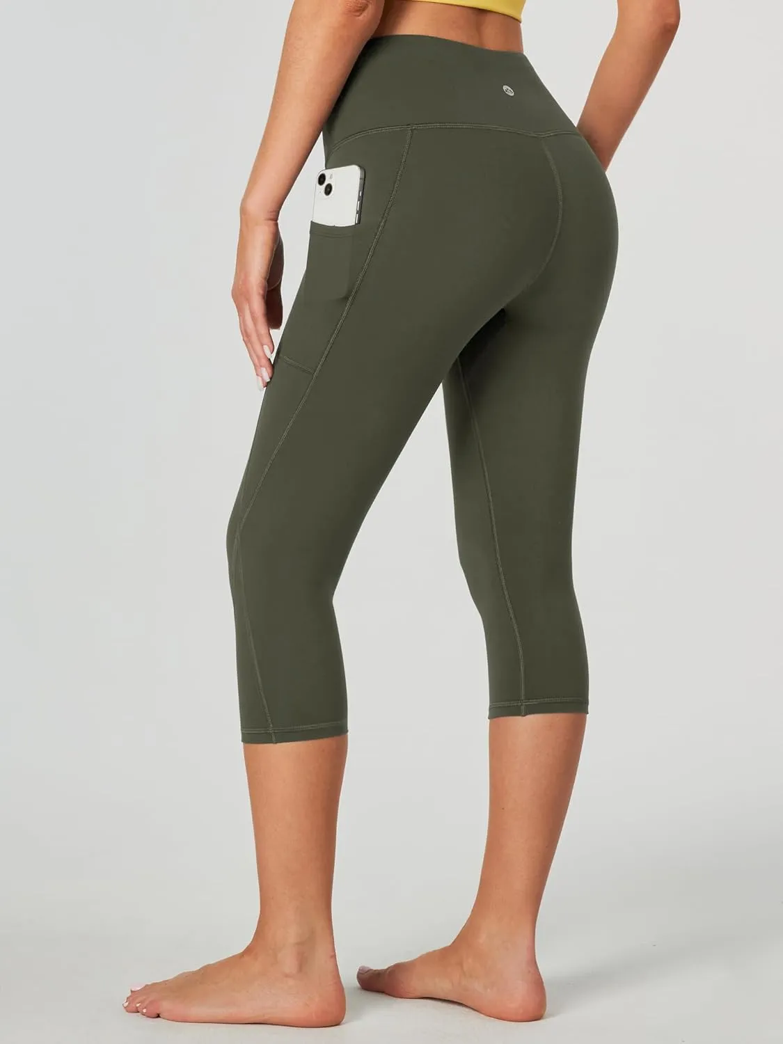 Heathyoga Capri Leggings for Women High Waisted Capri Leggings with Pockets for Women Tummy Control Yoga Pants Women