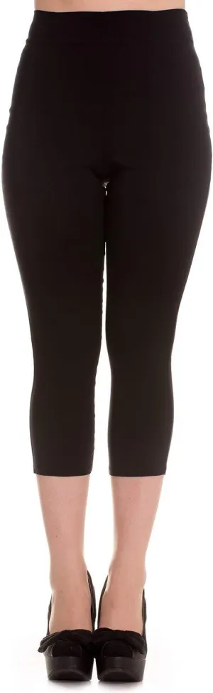Hell Bunny Tina 50s Vintage Retro Style Capri Trousers 3/4 Length Pedal Pushers