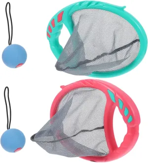 Hemoton Beach Toys Adults 1 Set Paddle Catch Game Toy Boys and Girls Toss Ball Game for Boys and Girls Random Color