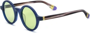 HEPIDEM Matte Acetate Vintage Retro Round Polarized Sunglasses for Women 9270T