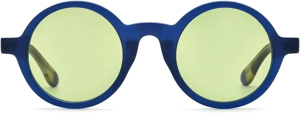 HEPIDEM Matte Acetate Vintage Retro Round Polarized Sunglasses for Women 9270T