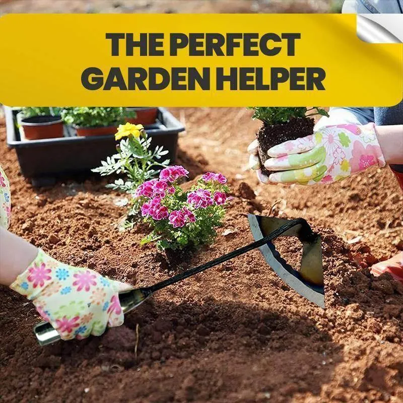 Hollow Steel Handheld Shovel Rake - Versatile Garden Tool