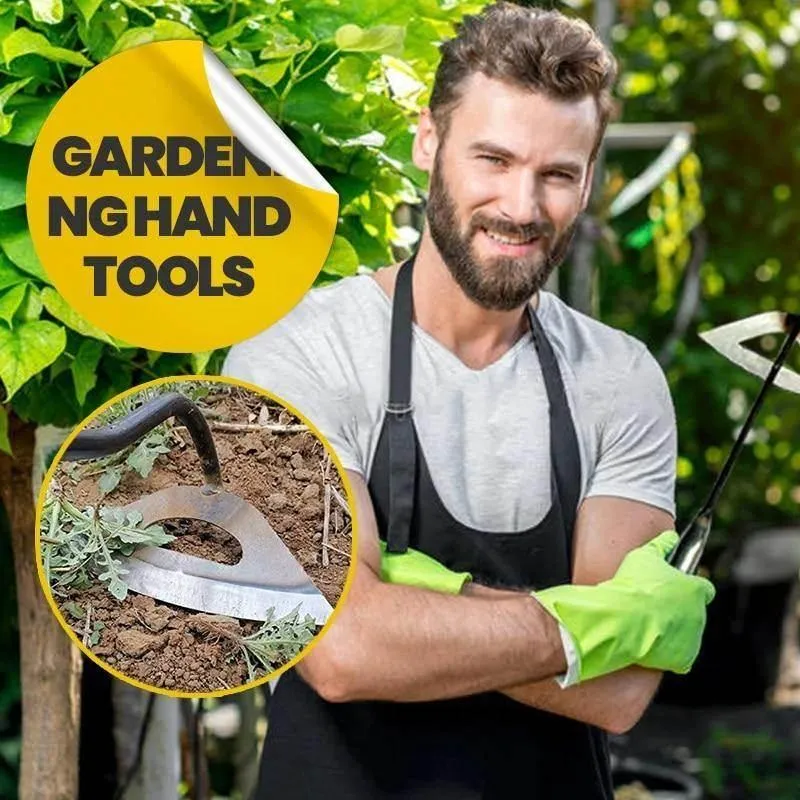 Hollow Steel Handheld Shovel Rake - Versatile Garden Tool