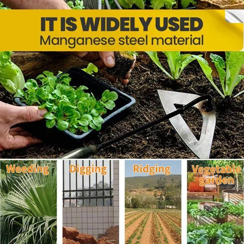 Hollow Steel Handheld Shovel Rake - Versatile Garden Tool