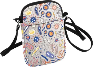 HOLLP Microbiology Bacteria Crossbody Bag Science Art Biologist Small Sling Bag Gift for Biologist