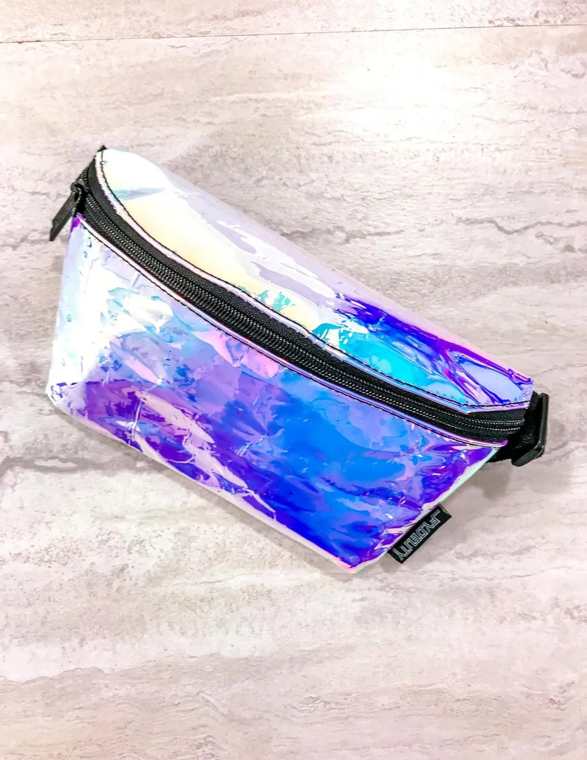 Holographic Fanny Pack for Men Girls Neon Fanny Pack Women Essentials Rave Accessories Cute Fanny Packs for Women Fashionable Iridescent Festival Bag Fashion Waist Retro 80s 90s (83248)