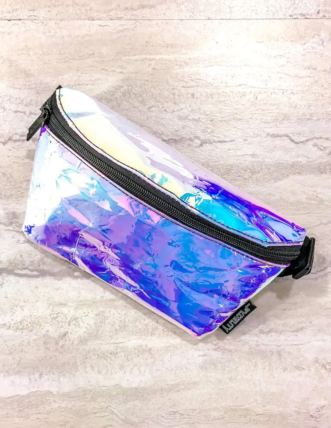 Holographic Fanny Pack for Men Girls Neon Fanny Pack Women Essentials Rave Accessories Cute Fanny Packs for Women Fashionable Iridescent Festival Bag Fashion Waist Retro 80s 90s (83248)