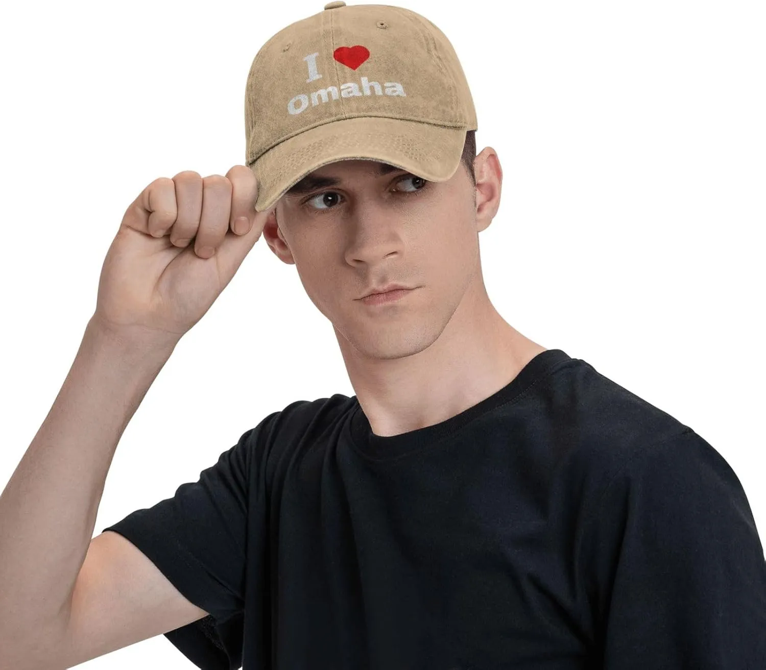 I Love Omaha Baseball Cap for Men Women Adjustable Vintage Washed Golf Dad Hat 100% Cotton Hats