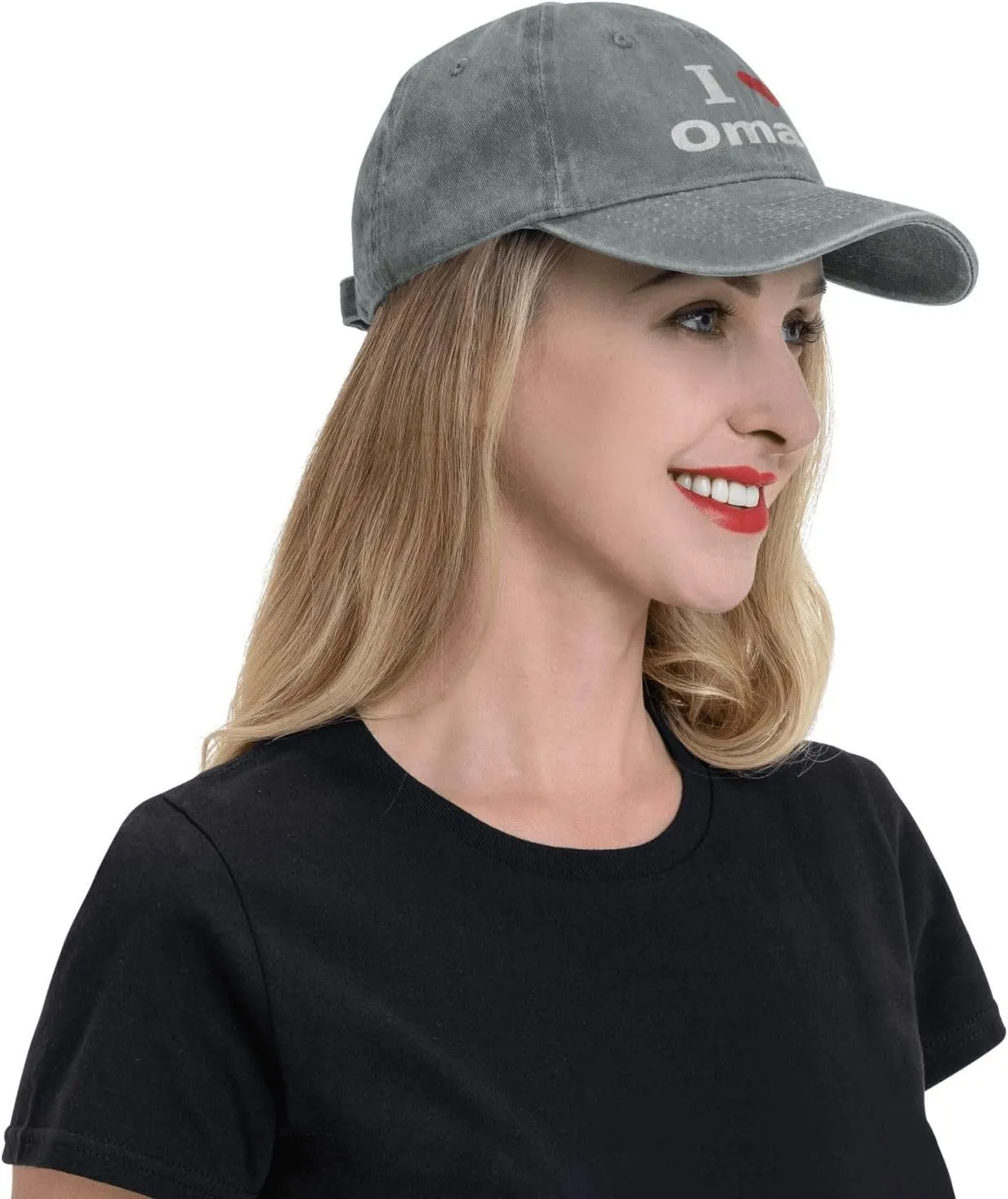 I Love Omaha Baseball Cap for Men Women Adjustable Vintage Washed Golf Dad Hat 100% Cotton Hats