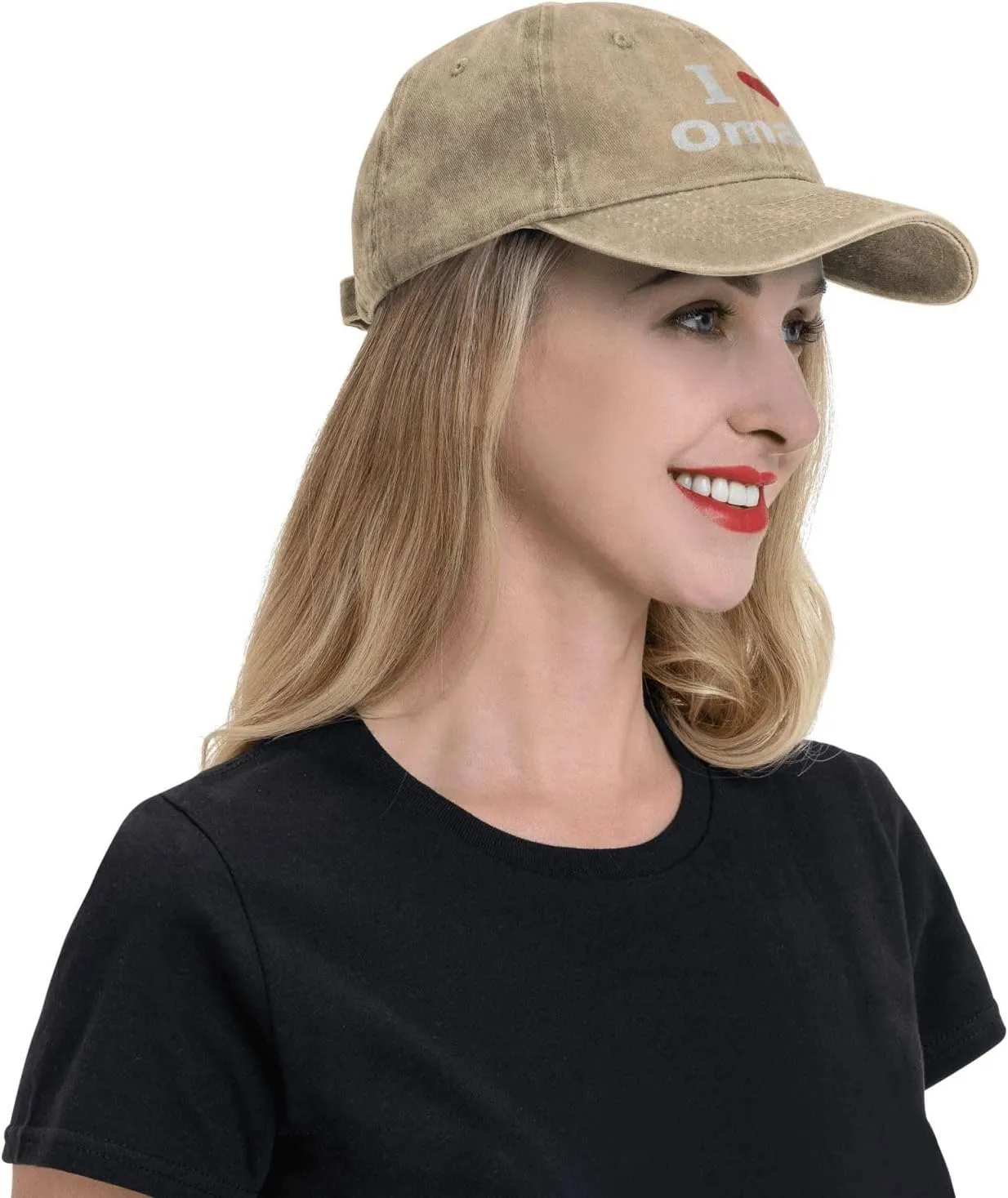 I Love Omaha Baseball Cap for Men Women Adjustable Vintage Washed Golf Dad Hat 100% Cotton Hats
