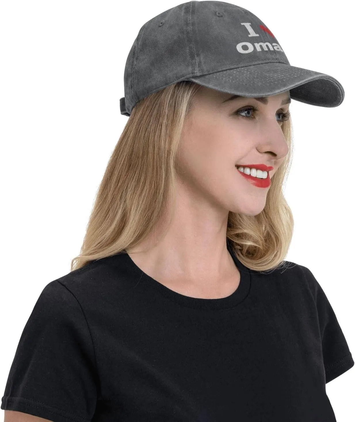 I Love Omaha Baseball Cap for Men Women Adjustable Vintage Washed Golf Dad Hat 100% Cotton Hats