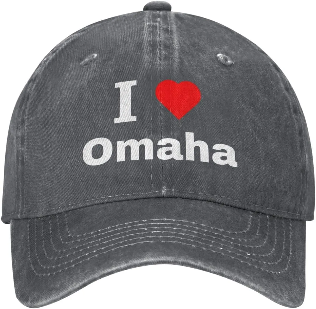 I Love Omaha Baseball Cap for Men Women Adjustable Vintage Washed Golf Dad Hat 100% Cotton Hats