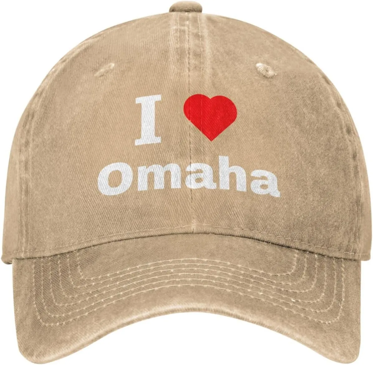 I Love Omaha Baseball Cap for Men Women Adjustable Vintage Washed Golf Dad Hat 100% Cotton Hats