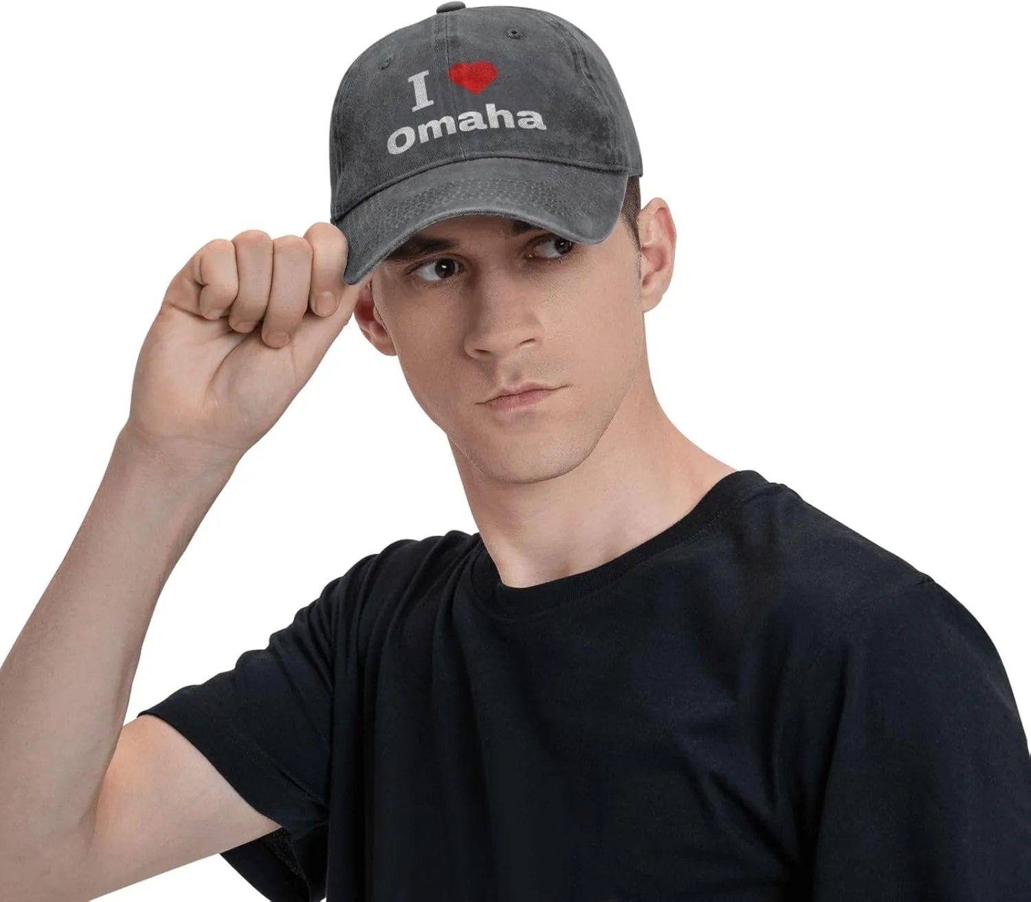 I Love Omaha Baseball Cap for Men Women Adjustable Vintage Washed Golf Dad Hat 100% Cotton Hats