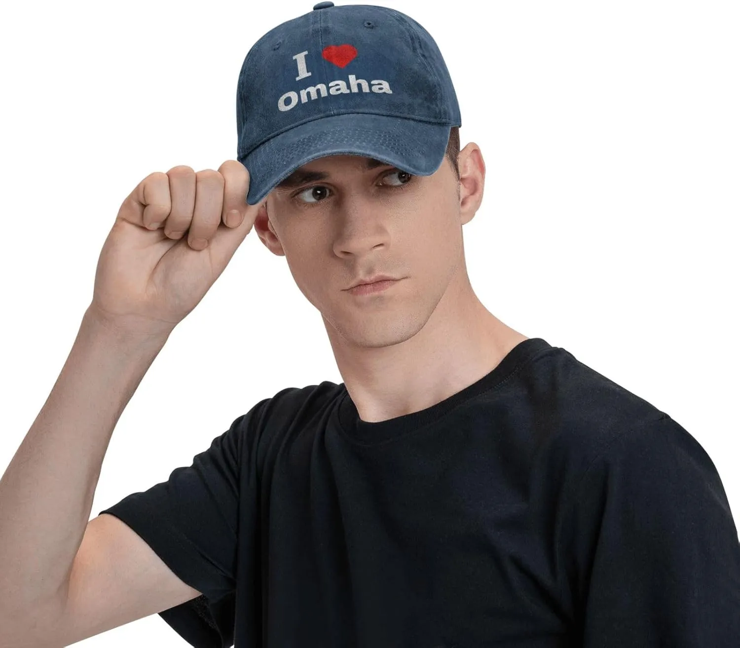 I Love Omaha Baseball Cap for Men Women Adjustable Vintage Washed Golf Dad Hat 100% Cotton Hats