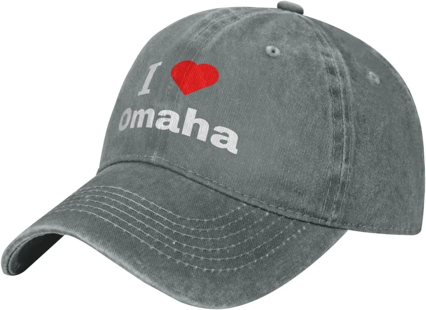 I Love Omaha Baseball Cap for Men Women Adjustable Vintage Washed Golf Dad Hat 100% Cotton Hats