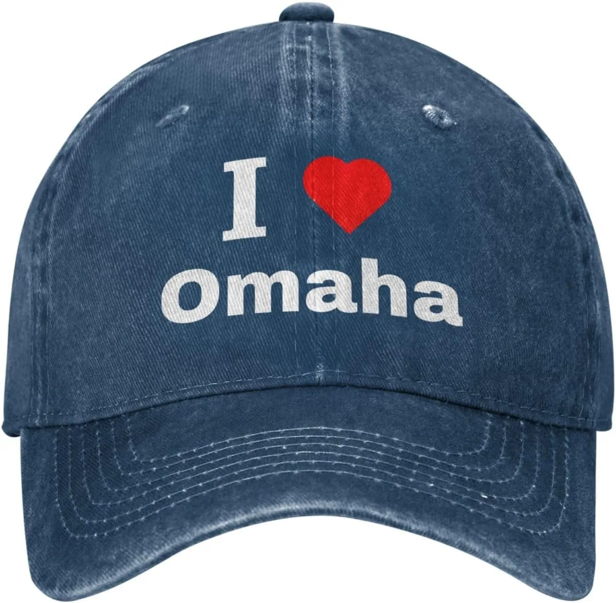 I Love Omaha Baseball Cap for Men Women Adjustable Vintage Washed Golf Dad Hat 100% Cotton Hats