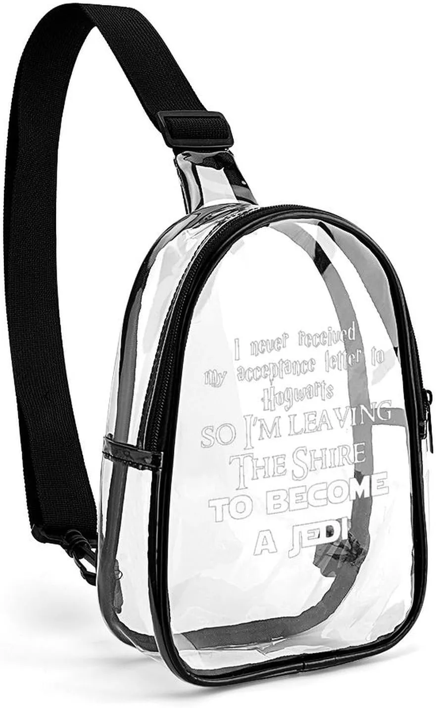 I Never Got My Acceptance Letter Unisex Small Sling Bag Transparent Chest Pack Travel Hiking Crossbody Bag