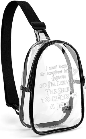 I Never Got My Acceptance Letter Unisex Small Sling Bag Transparent Chest Pack Travel Hiking Crossbody Bag