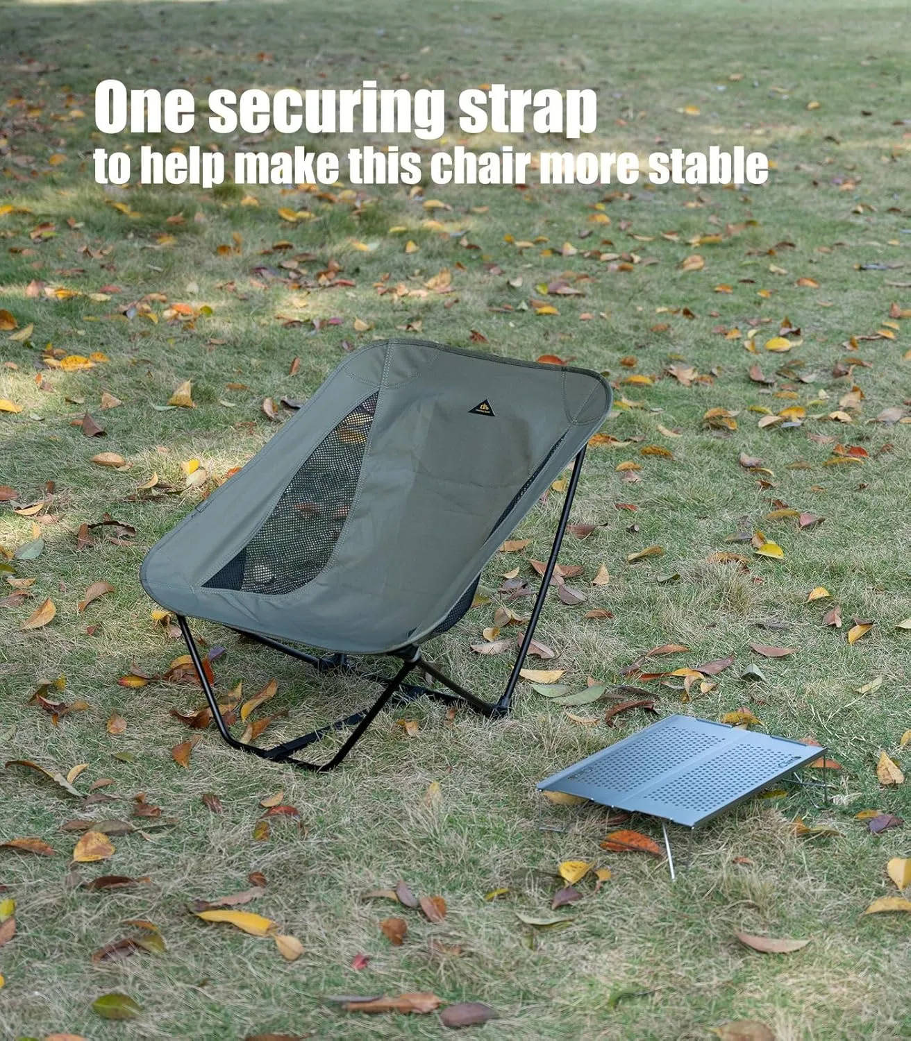 iClimb Low Ultralight Compact Camping Folding Chair with Side Pocket and Carry Bag