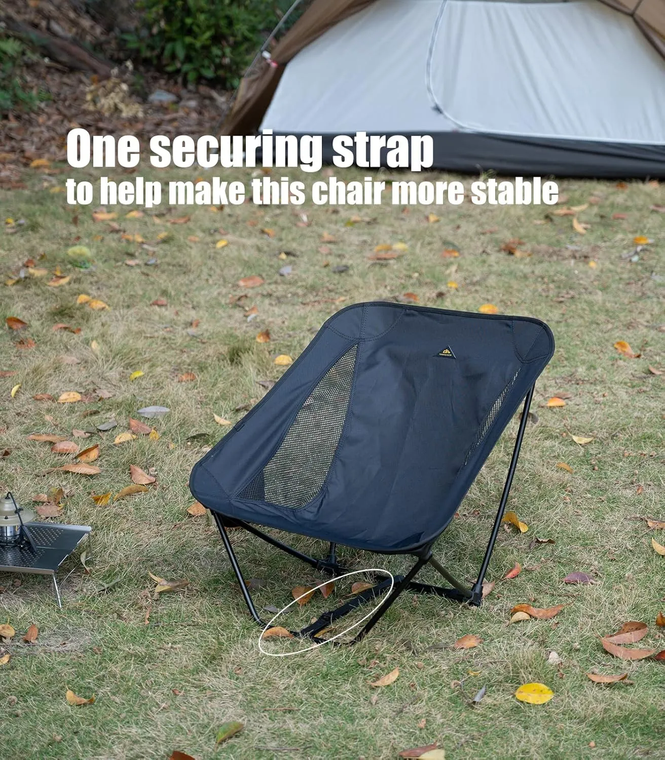 iClimb Low Ultralight Compact Camping Folding Chair with Side Pocket and Carry Bag