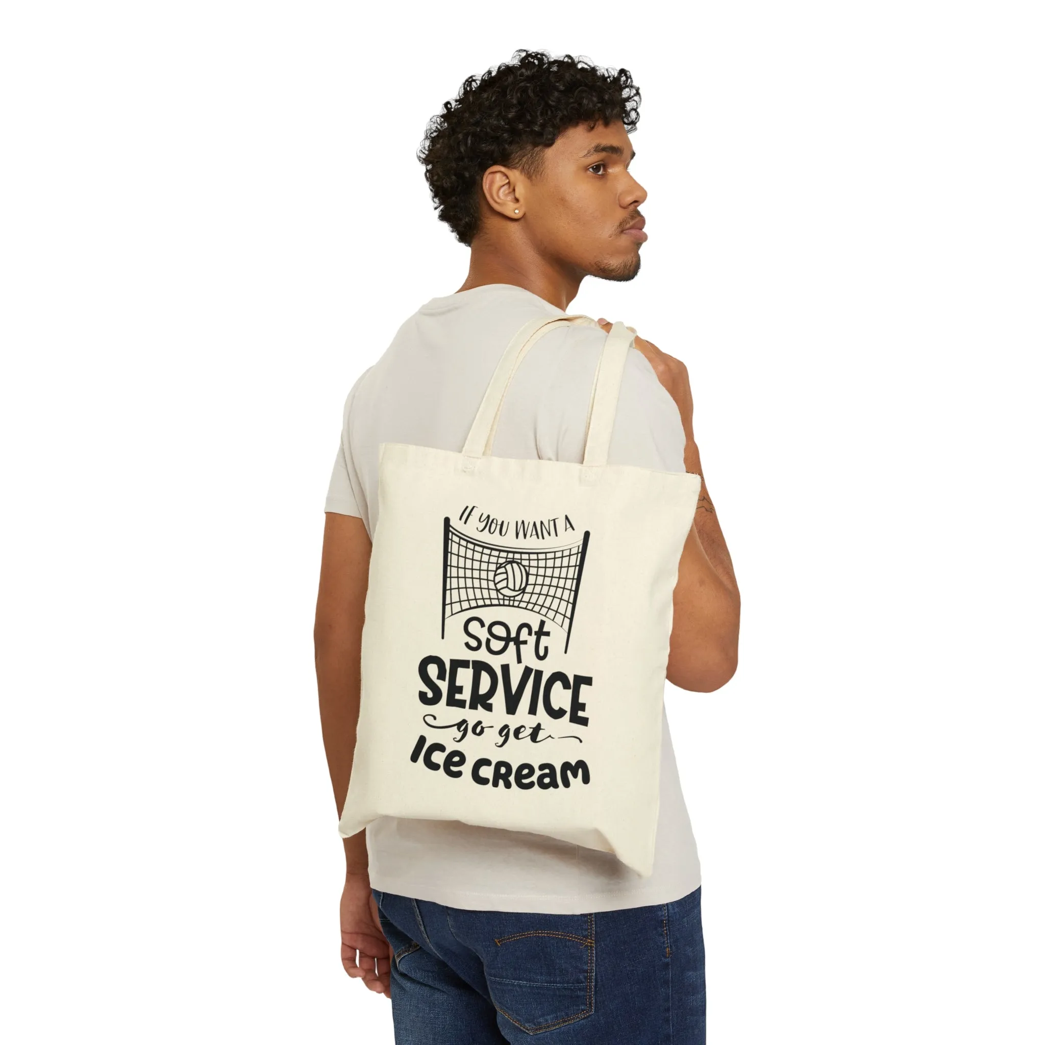 If You Want A Soft Serve Cotton Canvas Tote Bag