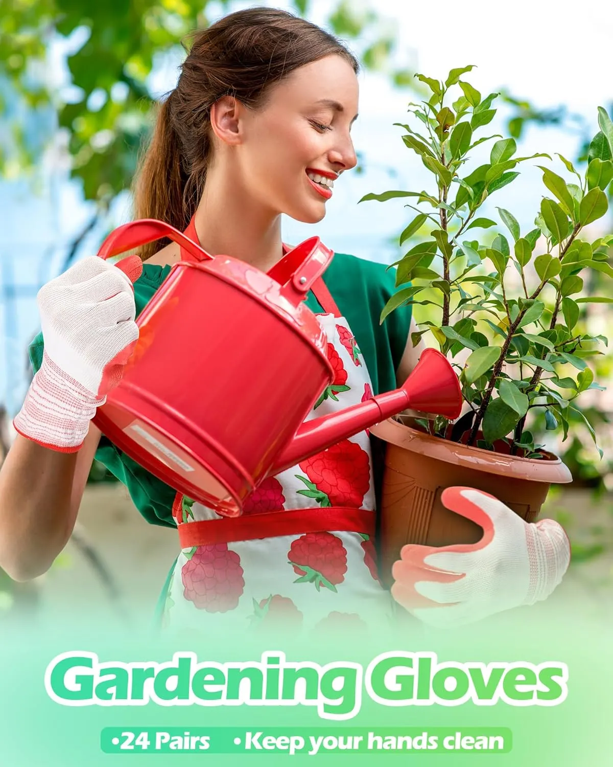Irenare 24 Pairs Gardening Gloves for Women and Ladies Breathable Rubber Coated Gloves Bulk, Protective Gloves with Grip