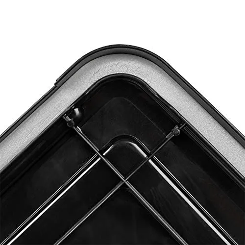 IRIS USA UCB-LDD WEATHERTIGHT Storage Box, 74 Qt, Clear/Black, 4 Count