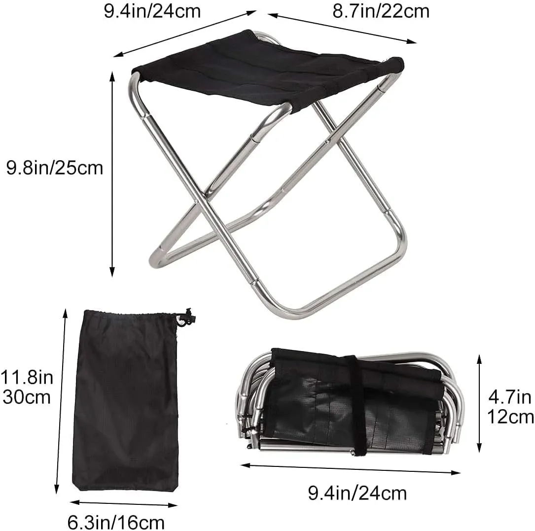 IRYZE Outdoor Chair Folding Camping Chair Folding Fishing Camping Chair Beach Aluminium Lightweight Picnic Chair Foldable Outdoor Portable Chair Camping Chair Foldable Chair (Color : Silver)