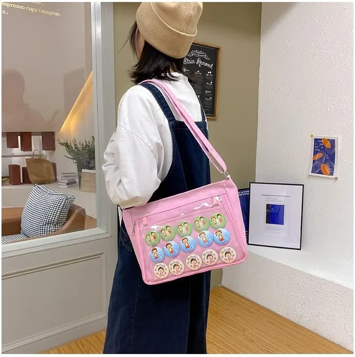 Ita Bag Crossbody Shoulder Bag Kawaii Cute Pin Display Cosplay Bag Messenger Japanese Ita Bag Accessories