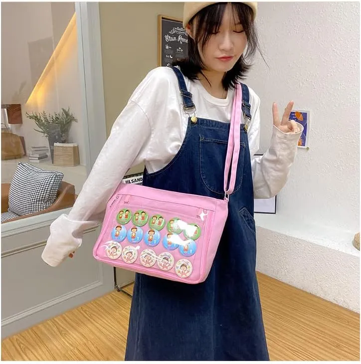 Ita Bag Crossbody Shoulder Bag Kawaii Cute Pin Display Cosplay Bag Messenger Japanese Ita Bag Accessories